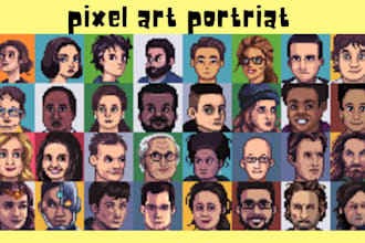 create custom pixel art portraits in any size for your profile pictures or game