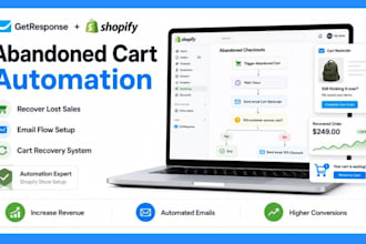 setup getresponse abandoned cart automation for shopify store