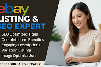 do ebay listing, ebay SEO product listing, and professional ebay lister