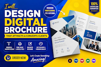 design a modern digital brochure that attracts and converts clients