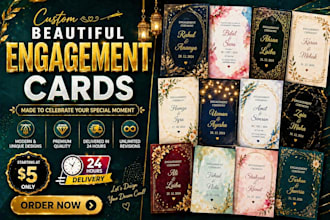 design modern wedding invitation, engagement and nikah card
