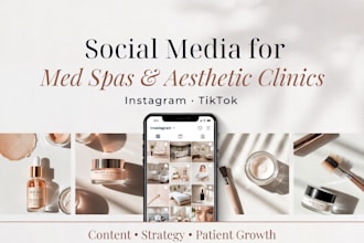 manage instagram, tiktok for med spas and aesthetic clinics
