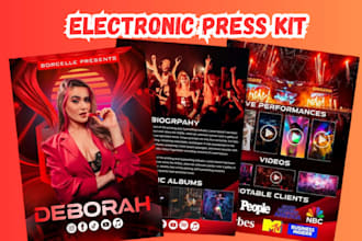 design a professional epk electronic press kit for musicians