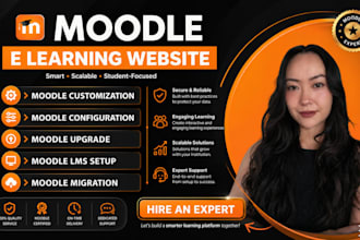 develop moodle , elearning website, create courses and moodle installation