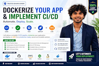 dockerize your application and implement ci cd