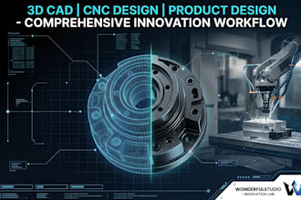 do mechanical engineering, cnc design, 3d cad modeling, product design