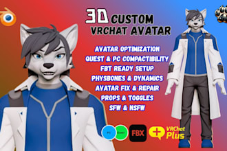 model detailed vrchat avatar, 3d vtuber model, fursona vrm avi, 3d furry model