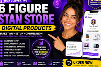 6 figure stan store digital products, stan store marketing digital product store
