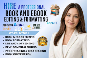 do book editing and book formatting, developmental book editor kindle formatting