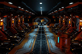 create custom realistic 3d game environments, maps and level design, game asset