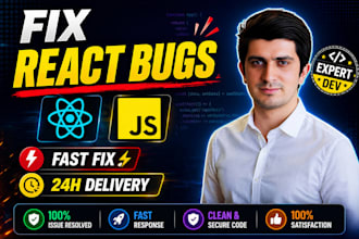 fix react js, next js, javascript bugs frontend errors fast