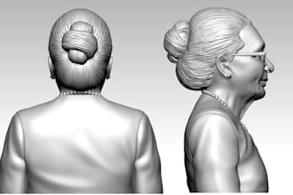 sculpt 3d head and bust for 3d printing and miniature