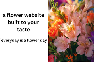 design flower website, flower store, flower shop, florist website, gift shop