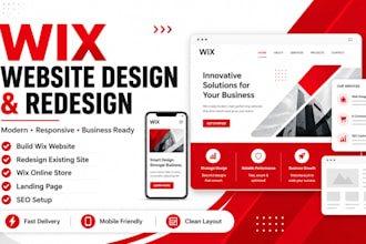 do wix website design wix website redesign wix business website wix development