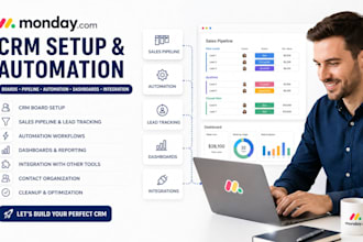 setup monday crm boards automation dashboards pipeline lead tracking integration