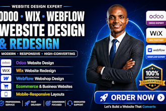 develop odoo website design redesign wix website design webflow webshop design