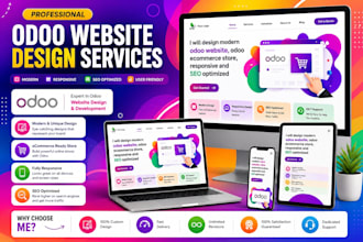 design modern odoo website, odoo ecommerce store, responsive and SEO optimized