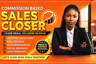 commission based sales closer high ticket sales representative b2b sales online