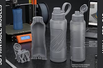 create 3d printable models with stl files, obj files for 3d printing