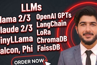 develop custom business chatbots using gpt, llama 3, langgraph, langchain