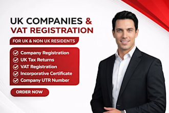 register your UK ltd, handle utr, vat number, cic registration and compliance