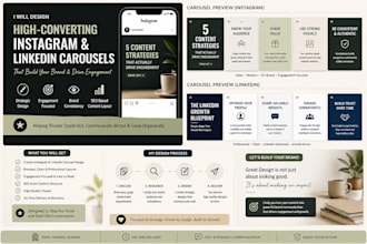design high converting branding instagram linkedin carousel posts