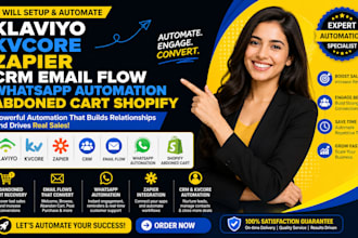 do klaviyo kvcore zapier crm email flow whatsapp automation abdoned cart shopify