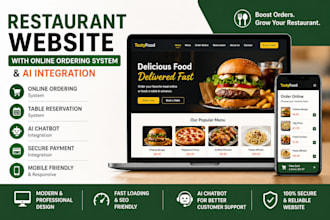 create wordpress restaurant website with booking, ordering and ai chatbot