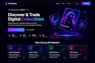 develop nft marketplace, nft minting engine, nft website, staking website