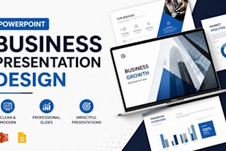 powerpoint business presentation design, corporate slides clean modern expert