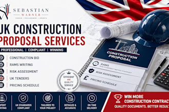 write UK construction proposal, risk assessment rams, pricing schedule