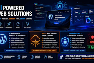 build an ai wordpress website, ai saas app, and remove malware from your site