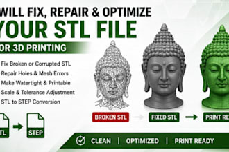 fix, repair and optimize your stl file for 3d printing