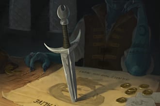 illustrate and design fantasy artwork for games and print