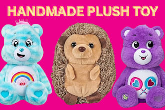 make cute custom plushies stuffed animals crochet toys handmade plush dolls