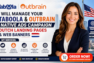 manage your taboola outbrain native ads campaign dutch landing page web banner