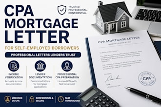 prepare a CPA mortgage letter for self employed borrowers and lenders