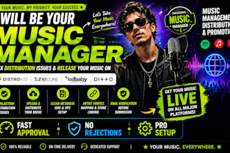 music distribution, fix music issues and music content id set up
