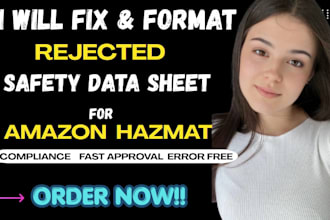 create amazon safety data sheet for fba hazmat compliance for cosmetics product