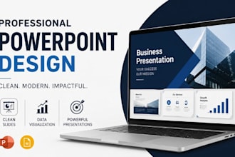 corporate powerpoint design, business presentation clean modern slides expert