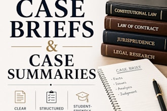 write case brief and case law summaries