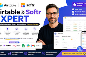setup airtable interface airtable database airtable automation softr portal