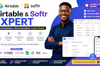 setup airtable interface airtable database airtable automation softr portal