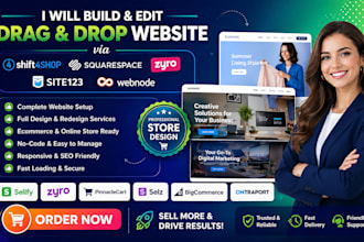 develop sellfy pinnaclecart selz zyro bigcommerce ontraport website store design