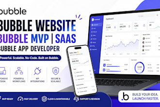design and develop a bubble web app or mvp with no code