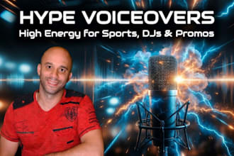 record high energy voiceovers for sports, djs, and promos