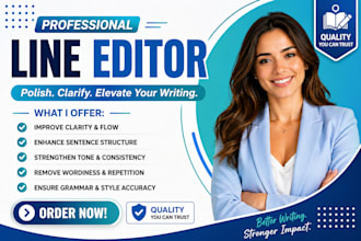 line and content edit your short story, novella, or novel
