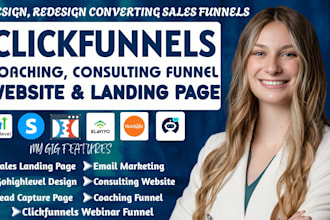 redesign gohighlevel clickfunnels sales funnel for coaching, consulting, trainer