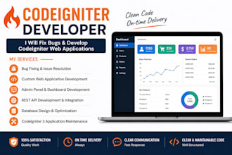 fix bugs and develop codeigniter web applications
