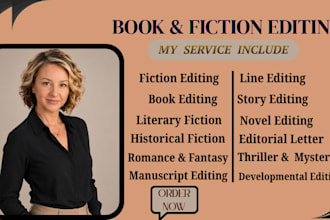 edit your fiction book, novel, or short story with  line editing
